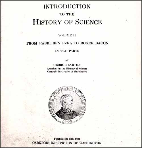 Introduction To The History Of Science Volume II