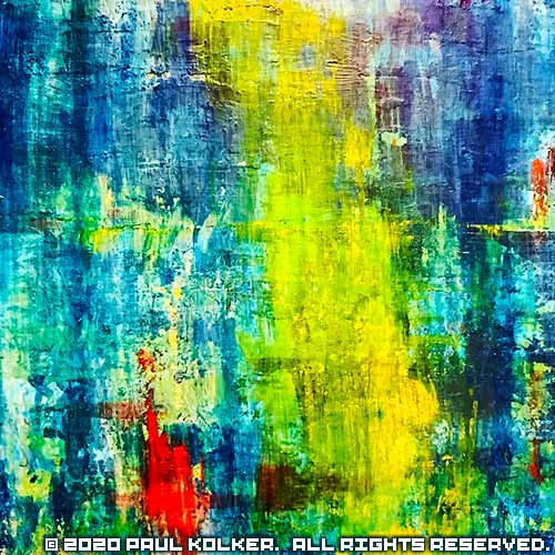 Paul Kolker abstract painting overpainted tears op.7, 2020